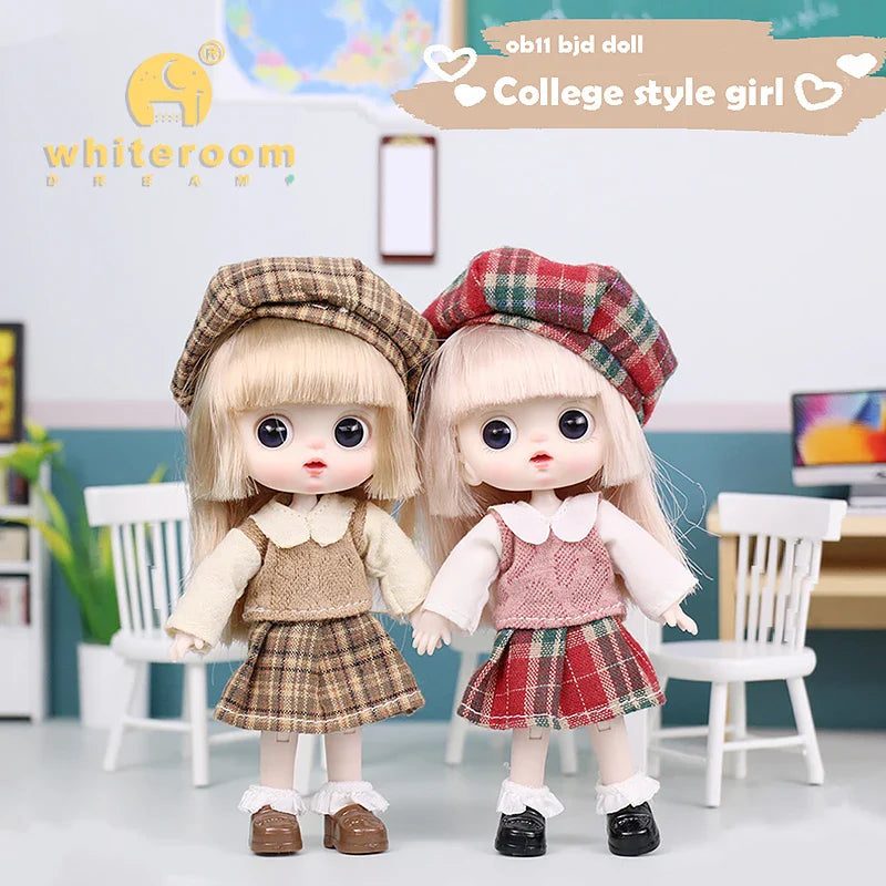 Mini Ob11 Bjd Doll Accessories Obitsu 11 Clothes Dolls For Girls Boy Toys Baby Kawaii Anime Toy Cute Items Miniature Costume