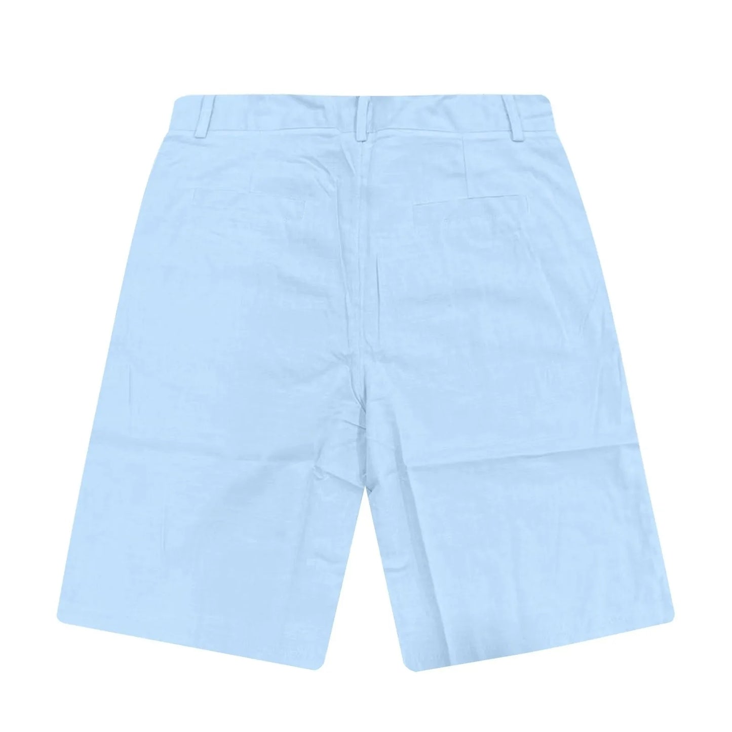 2025 Summer Cotton Linen Shorts for Men Solid Casual Button Pocket Beach Shorts Men's Comfortable Simple Vacation Leiture Pants