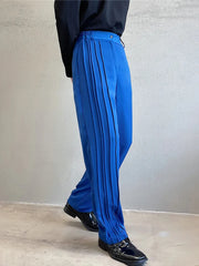 Pleated Splicing Design Casual Suit Pants Men's Stylish Stretch Waist Trendy