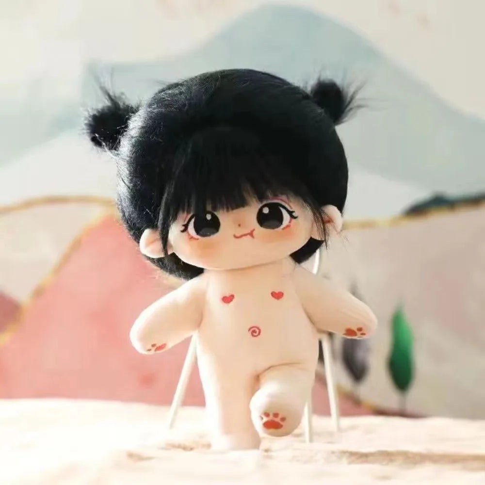20cm Kawaii Big Eyes No Attribute Plush Cotton Doll Idol Stuffed Super Star Figure Dolls Can Change Clothes Gift for Girls Kids