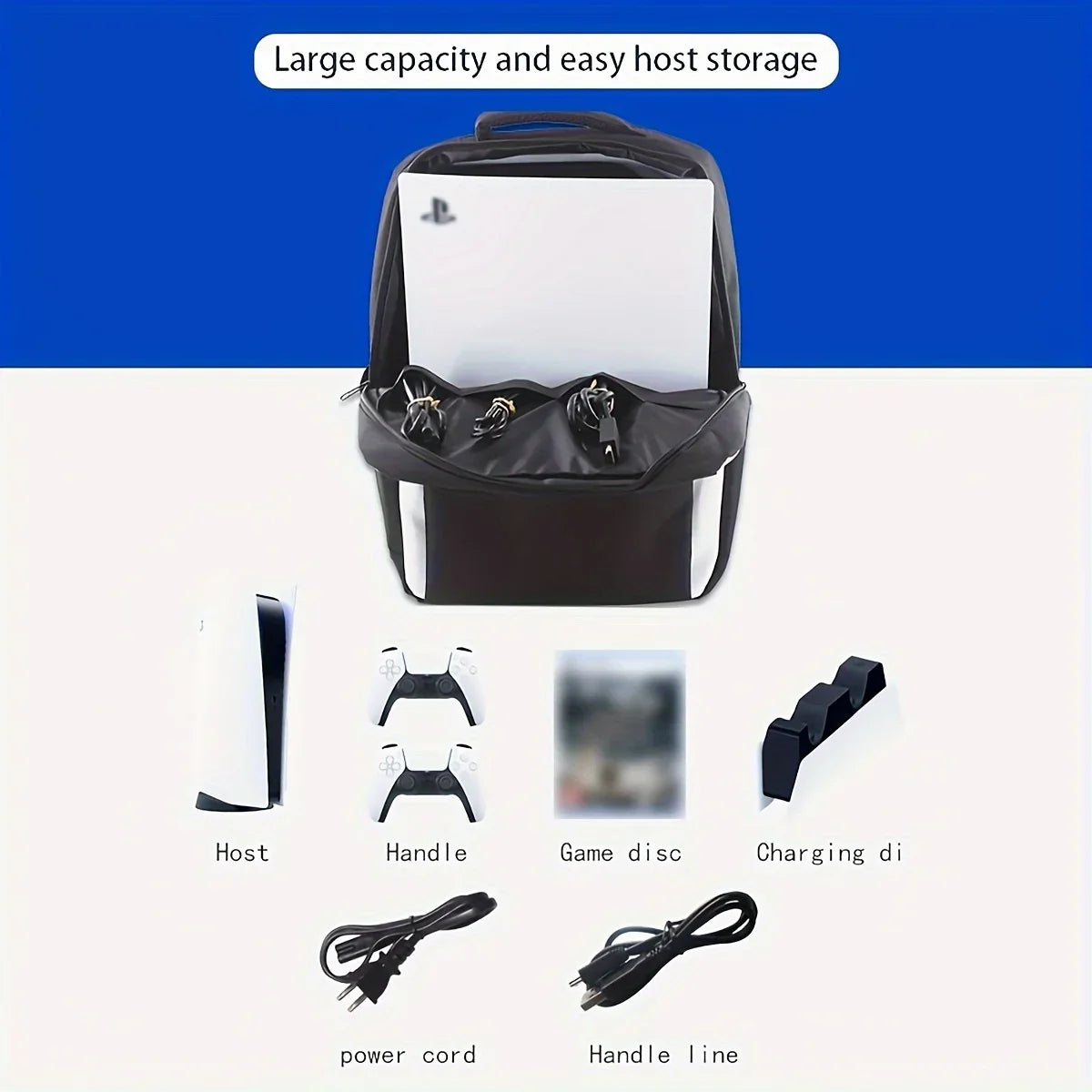 Travel Backpack For PS5 Console, Accessories, Protective Carrying Case Storage Bag Compatible With Sony PS5 Console