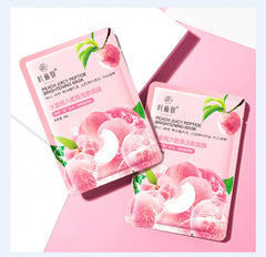 12 Pieces Blueberry Facial Masks Aloe Cucumber Peach Fresh Fruit Moisturizing Face Mask Sheets for Beauty Facial Skin Care