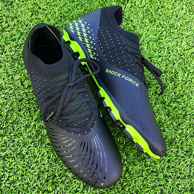 Men Soccer Cleats Shoes Long Spikes Football Boots Non Slip Turf Indoor Training
