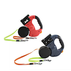 LED Automatic Retractable Traction Rope with Two-Headed and  Plastic Bag Box Dog