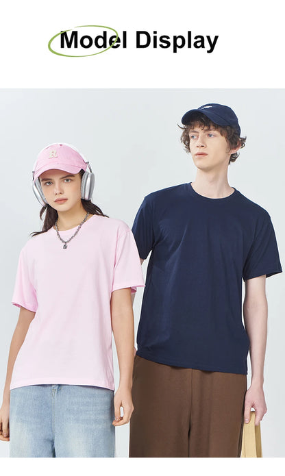 Good Mental State Pure Cotton Short Sleeved t-shirt For Men Women 2024 Summer New Tee Clothes Loose Casual Cartoon Oversized Top