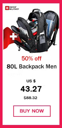 SWISS MILITARY Fashion Travel Multifunction Large Capacity Male Bag Usb Charging Waterproof 23 inch Laptop Backpack Men Mochila