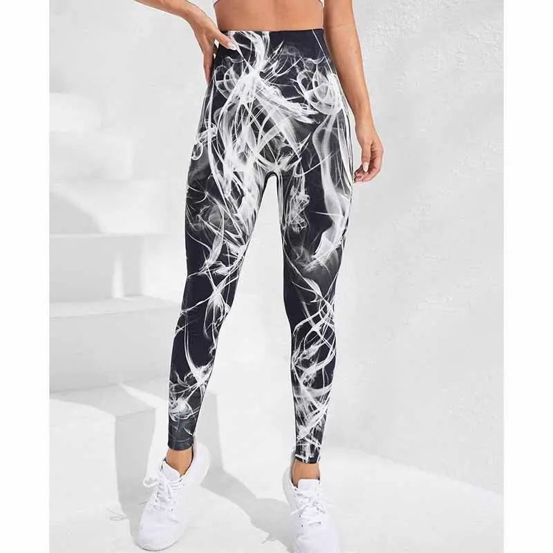 Tie Dye Seamless Leggings Women for Gym Yoga Pants Push Up Workout Sports Leggings