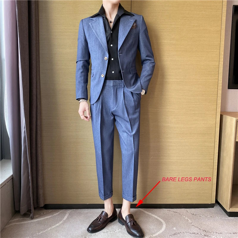 Tuxedo for Mens: Men's Two-Piece Suit Set for Spring and Summer