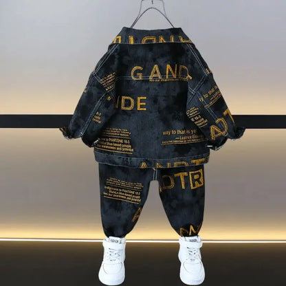 New Spring Autumn Baby Clothes Suit Boys Outfit Sets Korean Baby Boys Coat + Pants Sets Children's Set 2 To 7 years Kids Outfits