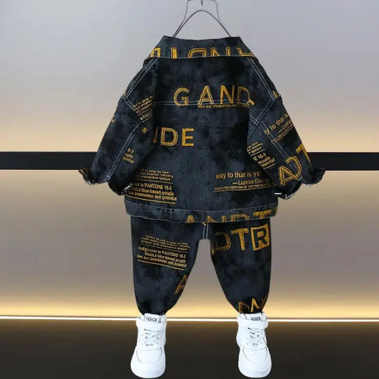 New Spring Autumn Baby Clothes Suit Boys Outfit Sets Korean Baby Boys Coat + Pants Sets Children's Set 2 To 7 years Kids Outfits