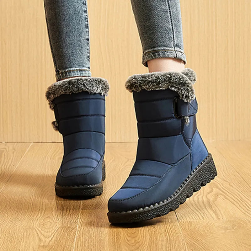 Waterproof Winter Boots for Women Fur Long Plush Snow Boots Women Platform