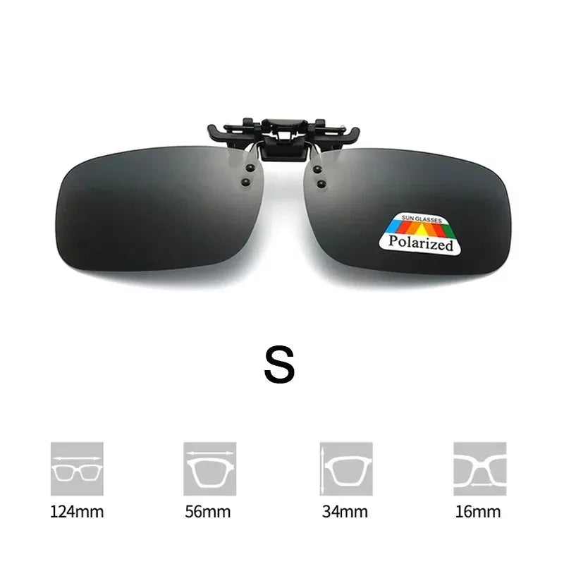 Polarized Clip Sunglasses Myopia Glasses Clip Driver Fishing Night Vision Myopia Clipon Sun Shading Eyeglasses