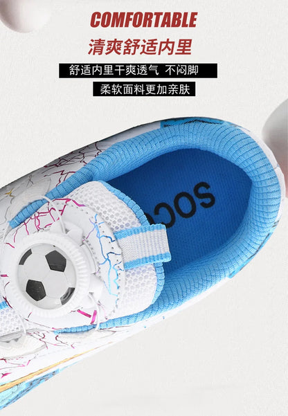 Football Boots Society Futsal TF Pink Soccer Tennis Shoes Sports