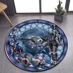 Kingdom Hearts Cartoon Pattern Area Rug Round Floor Mat Living Room Carpet Bathroom