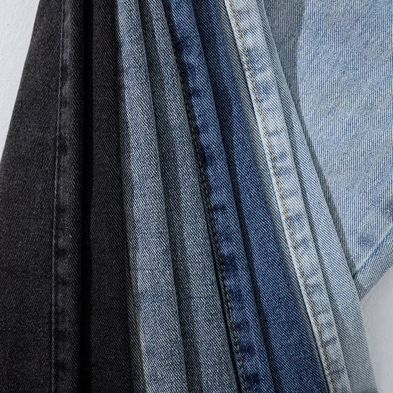 Men's Denim Wide-leg Pants Korean Style Straight Loose Jeans Street Hip-hop