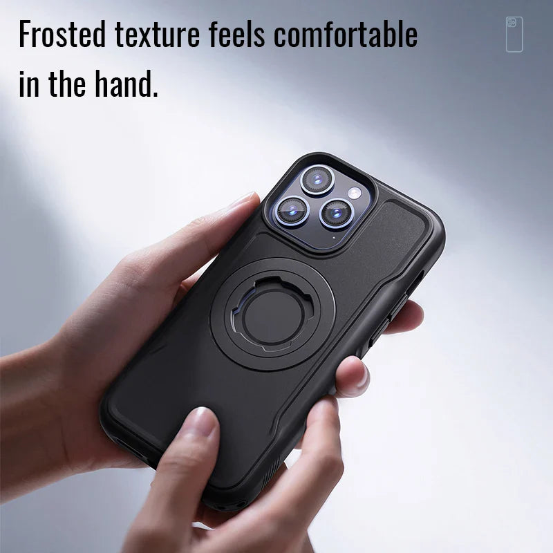 Magnetic Shockproof Case for iPhone 17 16 15 14 13 Pro Max Charging Protective Cover for Quad-style Bike/Motorcycle Mount/Holder