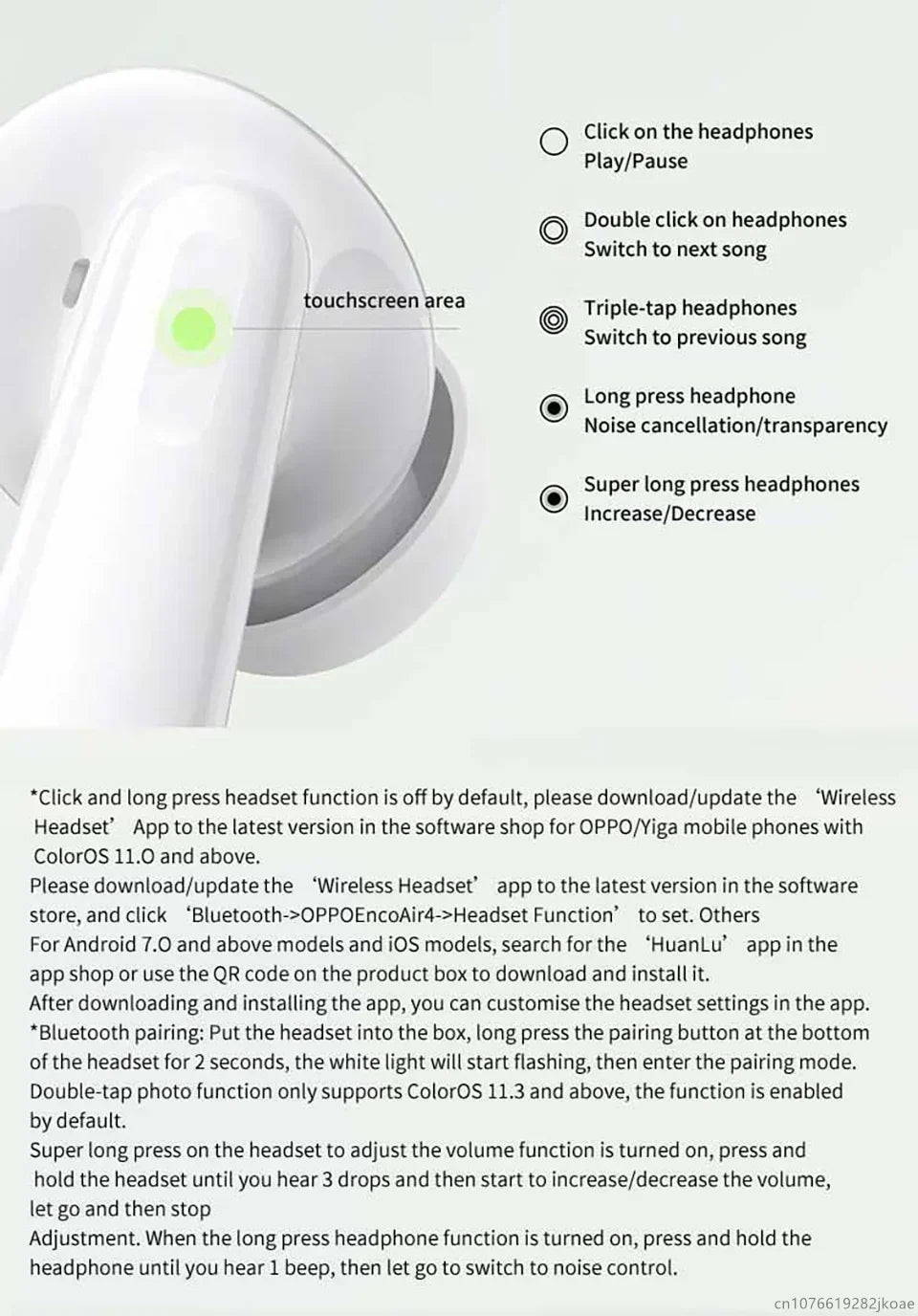 New OPPO Enco Air4 Earphones Wireless Bluetooth 5.4 ANC Noise Cancelling Sports Game Headphones HiFi Stereo HD Mic Call Headset
