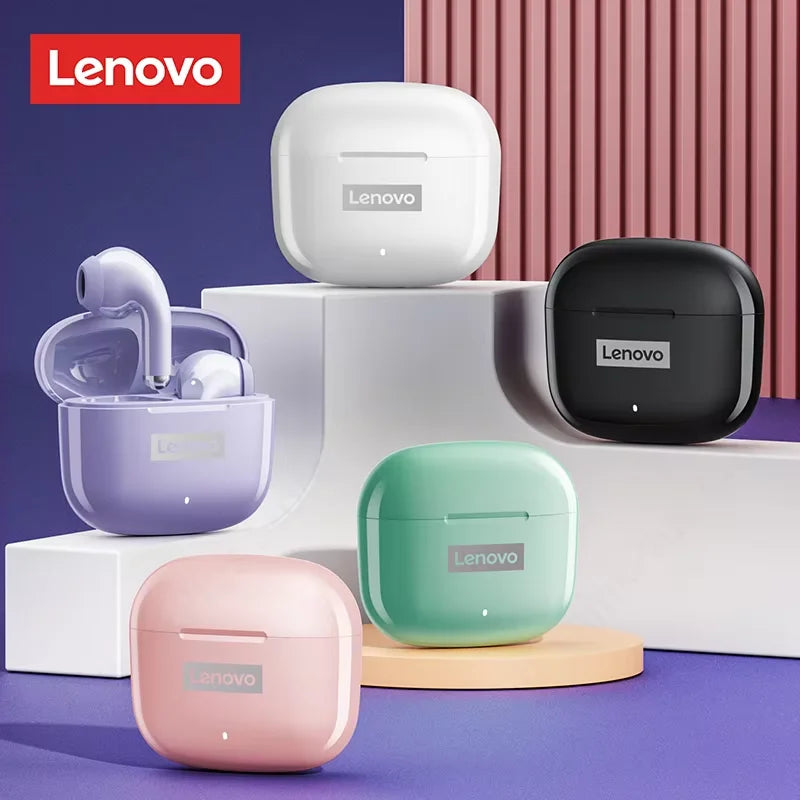 New Lenovo LP40 Pro TWS Bluetooth V5.3 Earphones Smart Touch Control With Hands-free Call Headset Noise Isolating Headphones