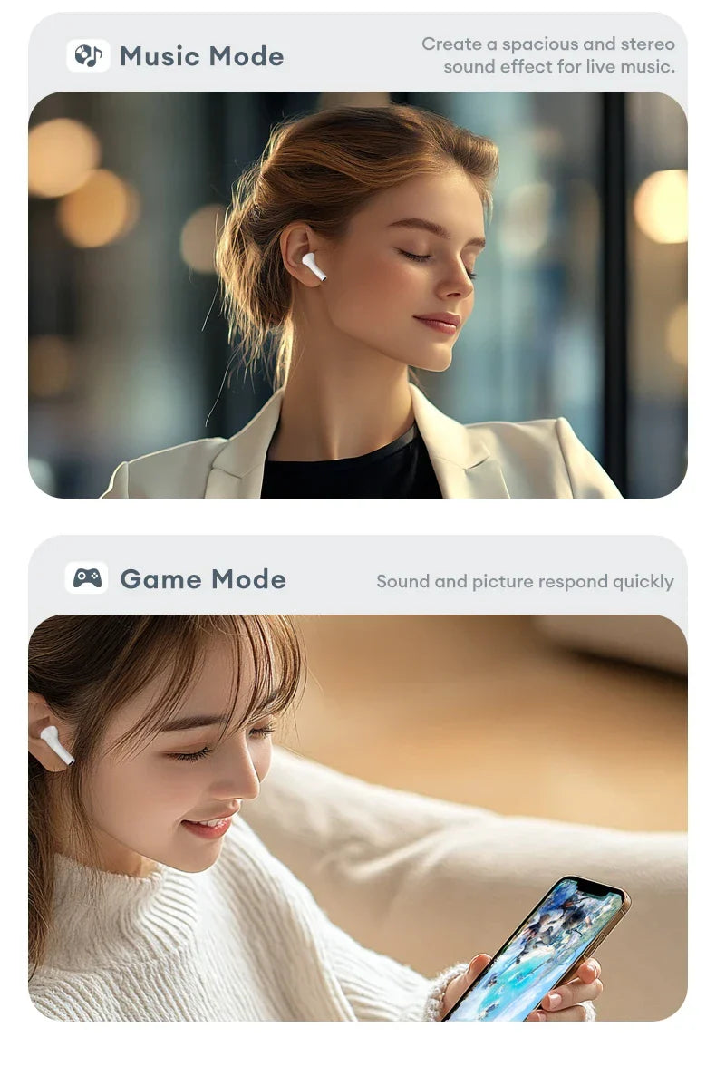 100% Original Lenovo LP5 Pro Wireless Bluetooth 5.4 Earphones LP5 Gaming Earbuds Sports Headphones Low Latency Headset With Mic