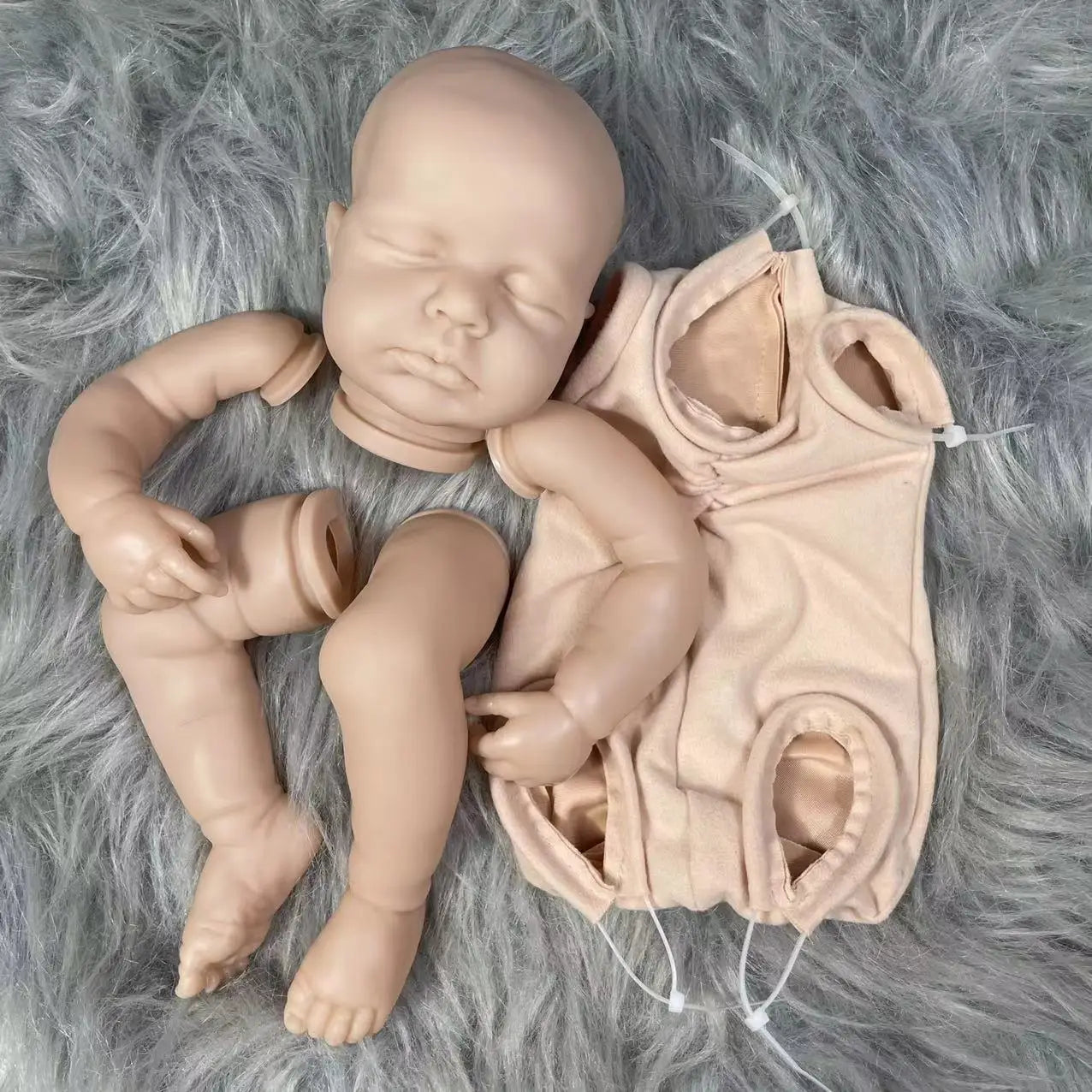 19 Inch Kit LouLou Reborn Baby Doll Kit Vinyl Baby Molds Blank Unpainted Unassembled Kit Handmade Reborn Baby Blank Kit