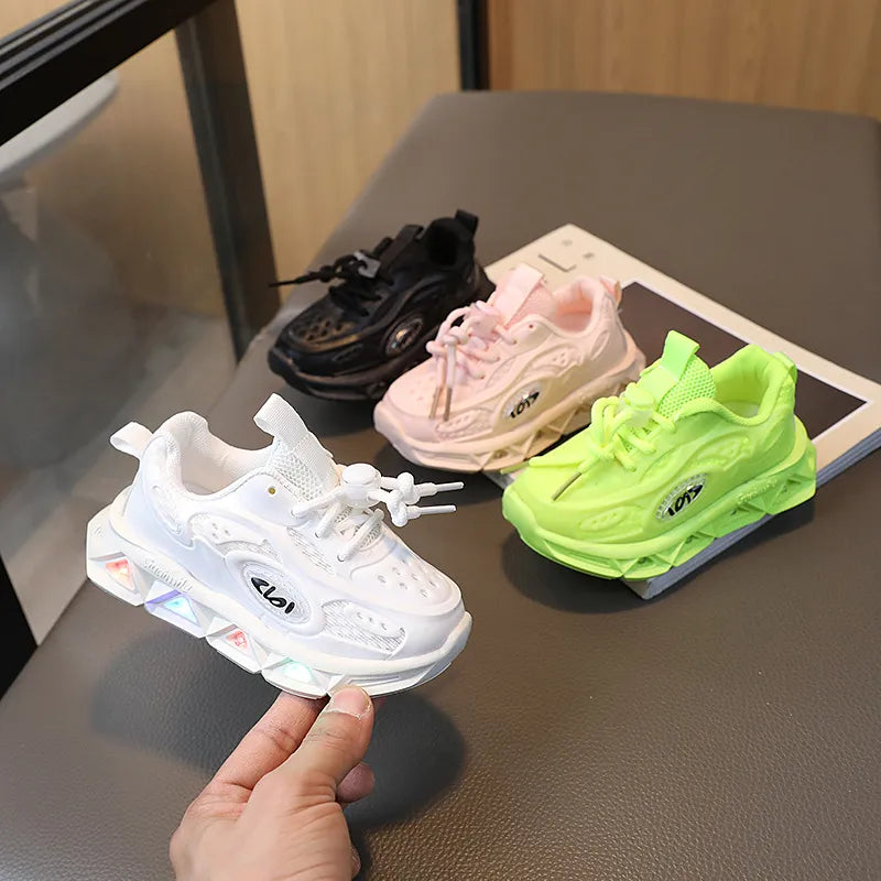 LED Children Glowing Shoes Baby Luminous Sneakers Boys Lighting Running Shoes