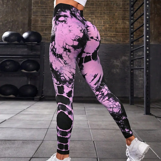 Women Print  Seamless Pants Leopard High Waist Leggings Thin Fitness Pant