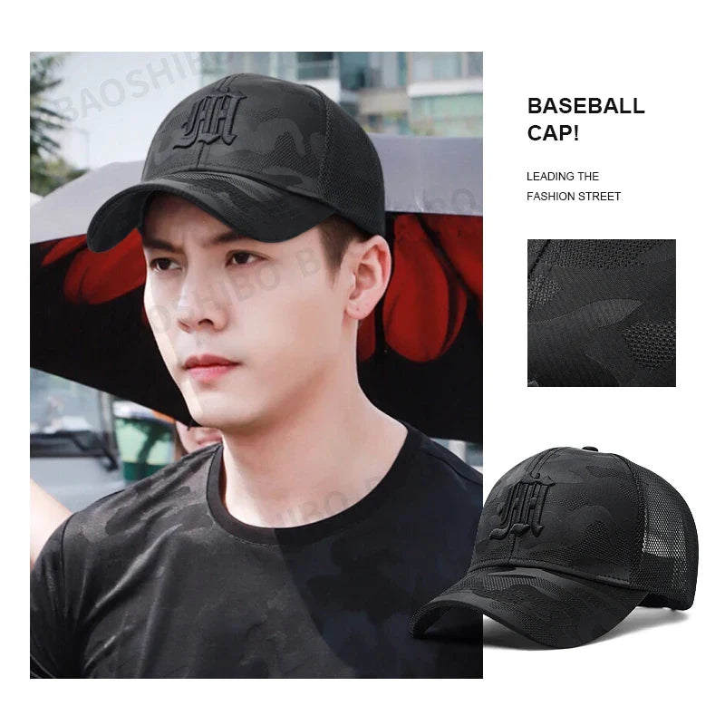 Big Head Man Large Size Mesh Baseball Hats Male Outdoors Plus Size Sport Caps Dad Oversize Trucker Cap 60cm 62cm