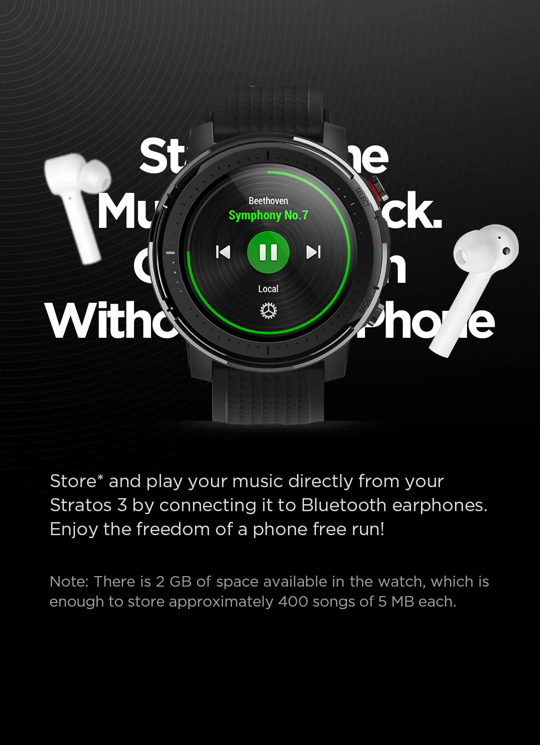 Amazfit Stratos 3 Smartwatch For Men with GPS Bluetooth and 5ATM Waterproof Displays Demonstration Machine with box