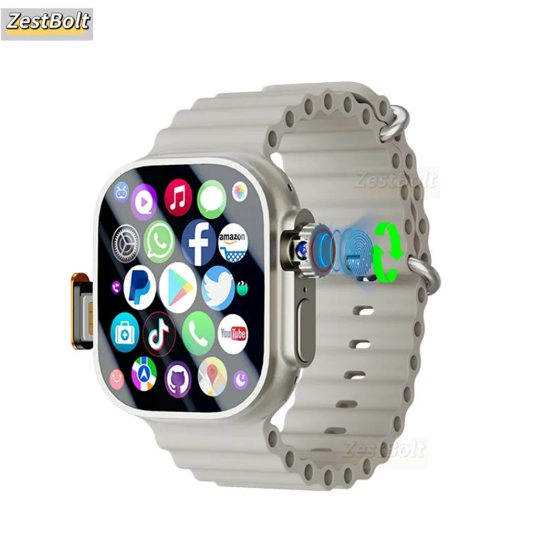DW100 Pro Updated DW100 Pro + 5G LTE 2.29-inch Amoled Touch ID Smartwatch With 180° Rotary Camera NFC GPS Position WIFI Connect
