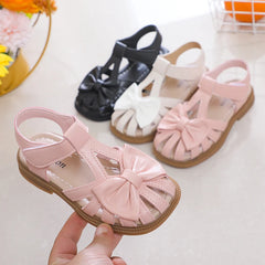 Pink Baby Sandals for Girl Peep-toe Breathable Hook & Loop Children Fashion