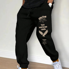 Men Sweatpants Spring Autumn Jogger Gym Sports Fitness Printed Casual Pants