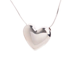 Silver color Heart Choker Necklace For Women Men Simple Geometric Fine Jewelry