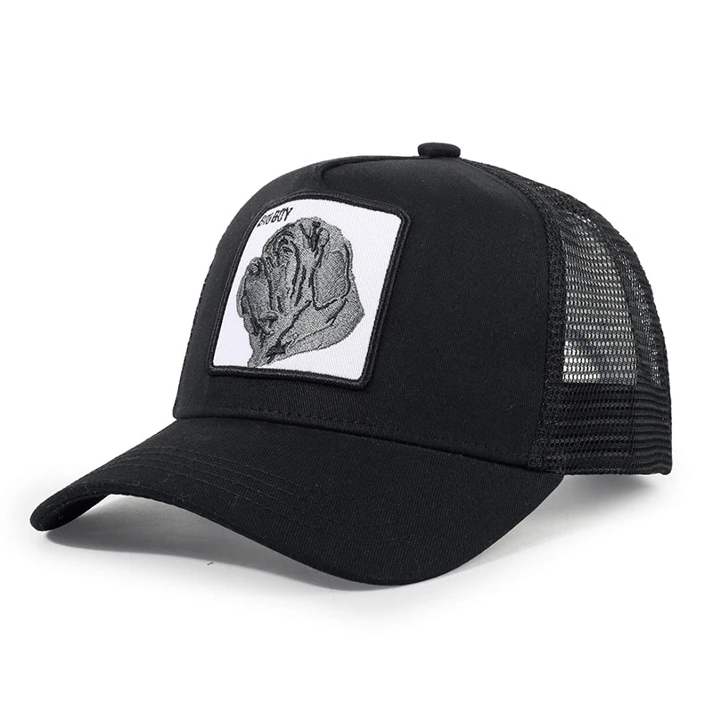 Animal Embroidery Color Block Cartoon Baseball Hats New Men Women Mesh Sunshade Casual Breathable Fashion Versatile Trucker Caps