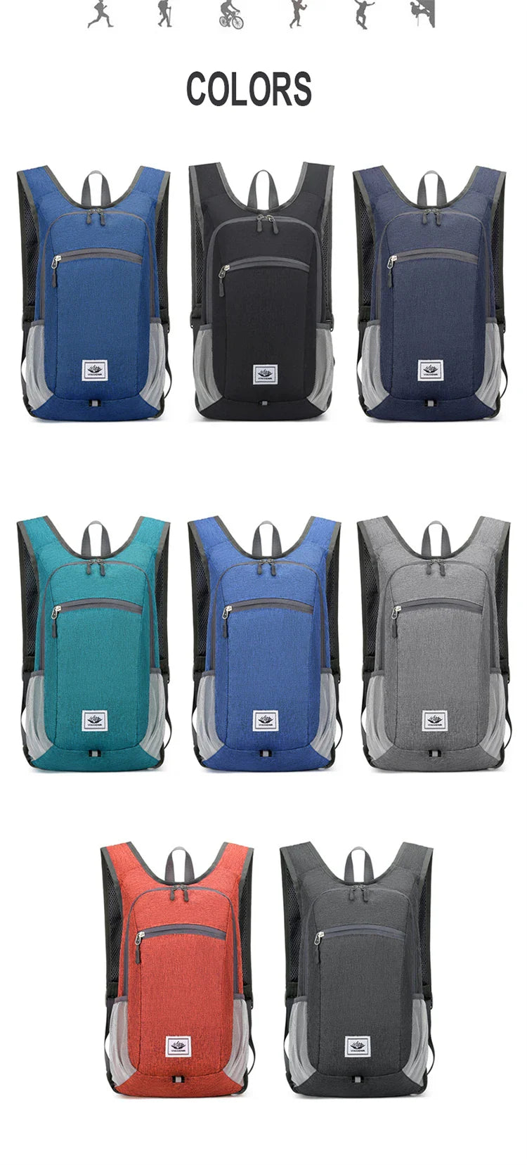 Portable Foldable Backpack,Men Women Ultralight Folding Bag,Outdoor Climbing Cycling Hiking  Knapsack Travel Daypack