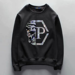 Diamond Fashion Men Hoody Long Sleeve Rhinestones Designer Sweatshirt