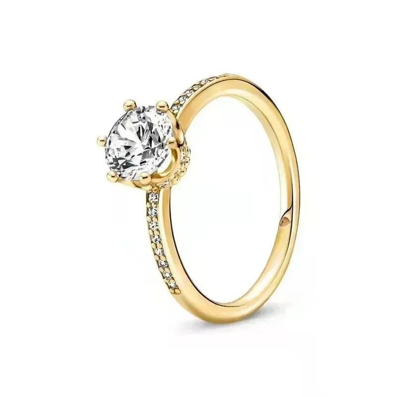 Hot selling 925 sterling silver ring, exquisite luxury, adjustable charm, square circular heart-shaped ring women's jewelry gift