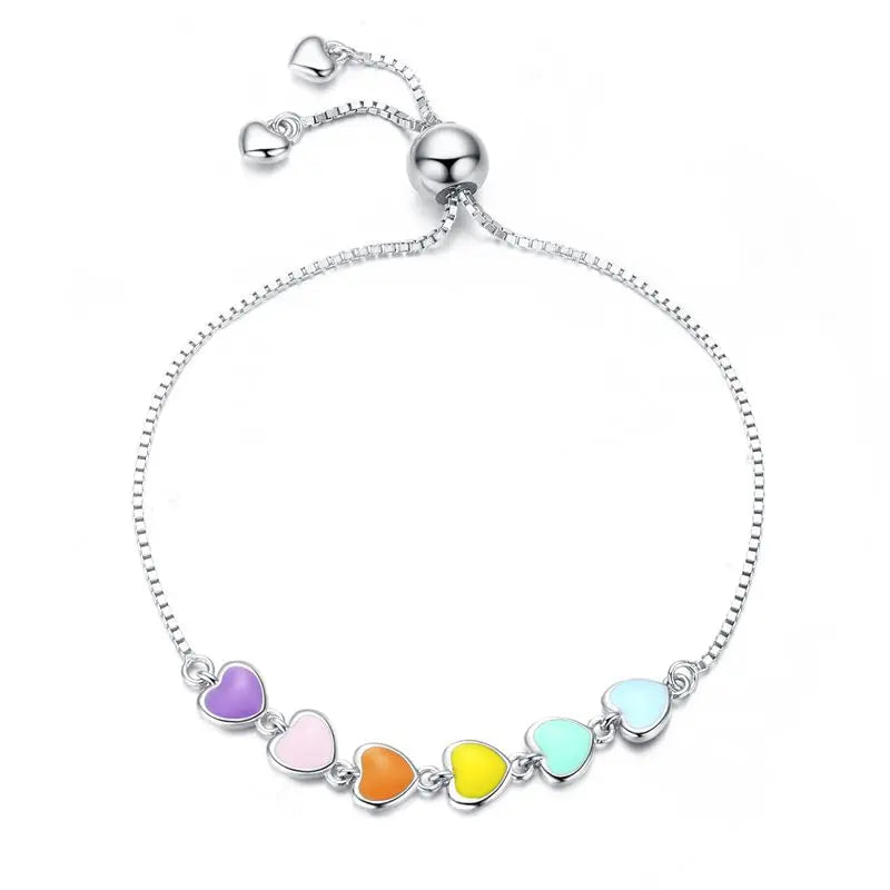 WOSTU 925 Sterling Silver European Simple CZ Ear Buckles Heart Hoop Earrings for Women Wedding Gift Minimalism Jewelry E737