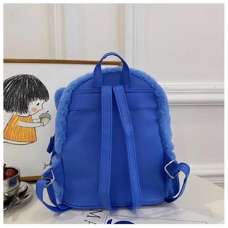 Disney high-quality sewn plush backpack cartoon fashion 3D mini women's backpack large capacity cute children's school bag