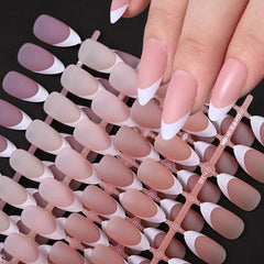 150Pcs Matte Press On Nail Tips French Soft Full Cover Nail Tips Oval Almond Fake Nails Natural Extension Kit Manicure Nail Tips