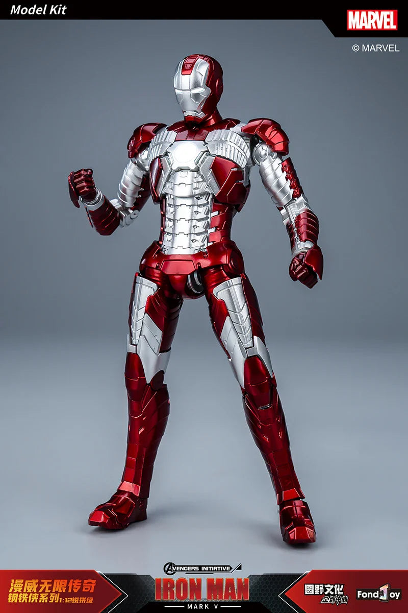 NEW Original Fondjoy Anime Figure Iron Man MK4 Model Kit 1/12 Infinity Saga Ironman Mark 4 Assembly ABS Joint Movable Kid Toys