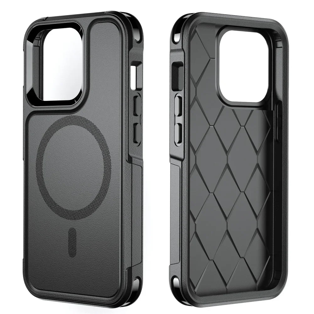 Magnetic Case for iPhone 16 15 14 Pro Max Plus 13 mini 12 for MagSafe Military Grade Drop Protective Tough Shockproof Case