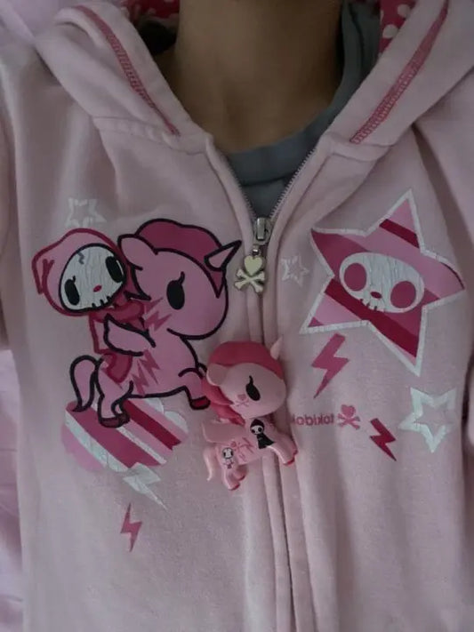 Y2K Oversized Coat Men's Personality Print Women's Hoodie Fashion Punk Harajuku