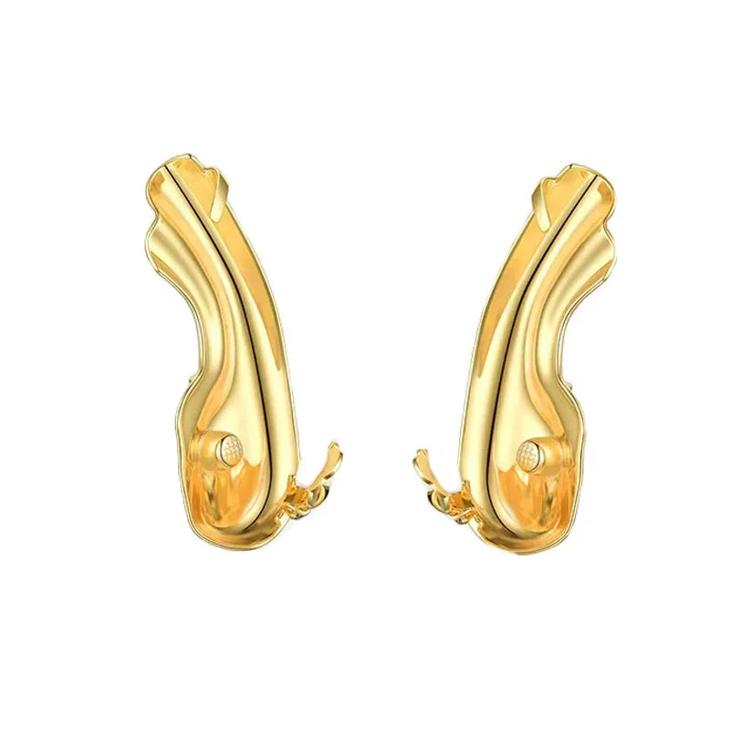 Punk Vintage Half Ear Contour Metal Ear Clip Stud Earrings For Women girls Ear Bones Clip Fashion Earring Jewelry Gift
