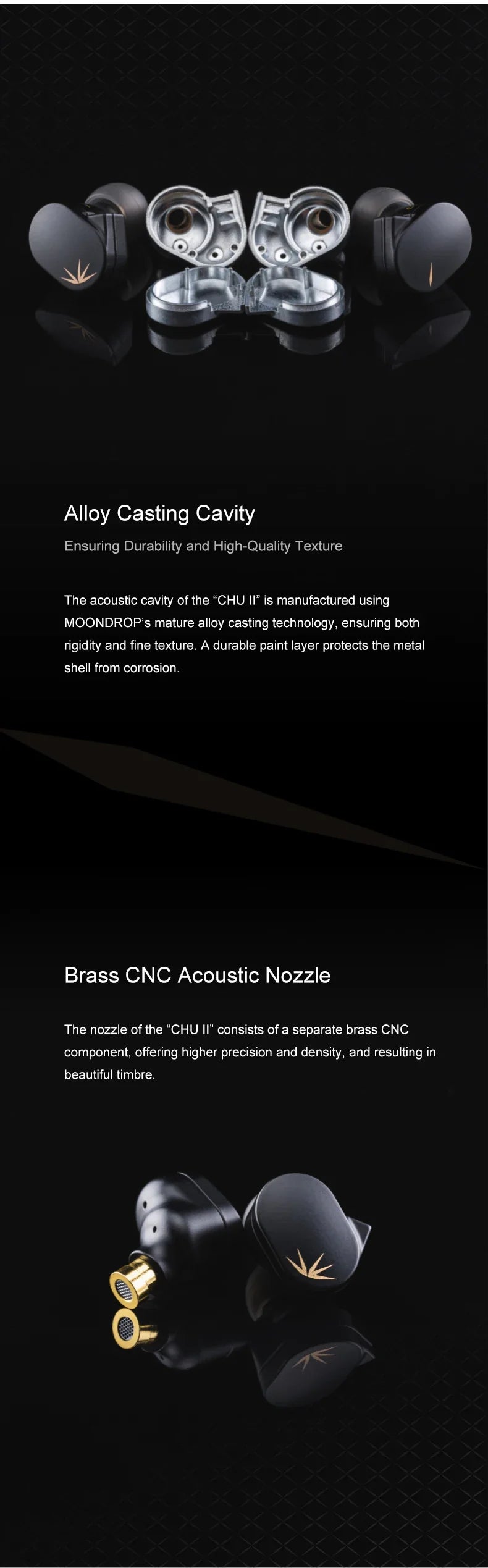 MOONDROP CHU II High Performance Dynamic Driver IEMs Interchangeable Cable in-Ear Headphone