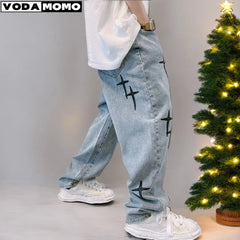 Jeans Men Wide Leg Cargo Pants men jeans Streetwear Baggy Men Loose Straight