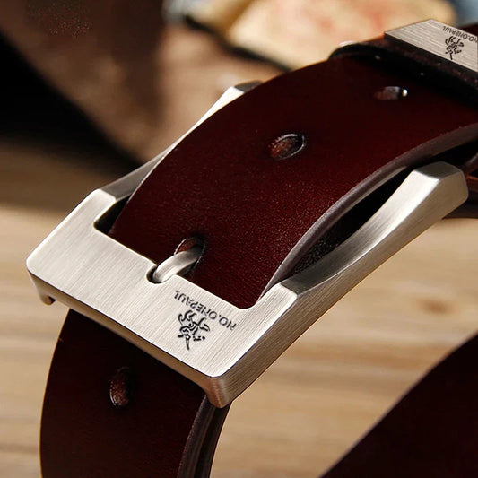 Men's High-quality Buckle Jeans Cowhide Casual Belt, Business Denim Belt, Men's Fashion Designer 2025 New Style