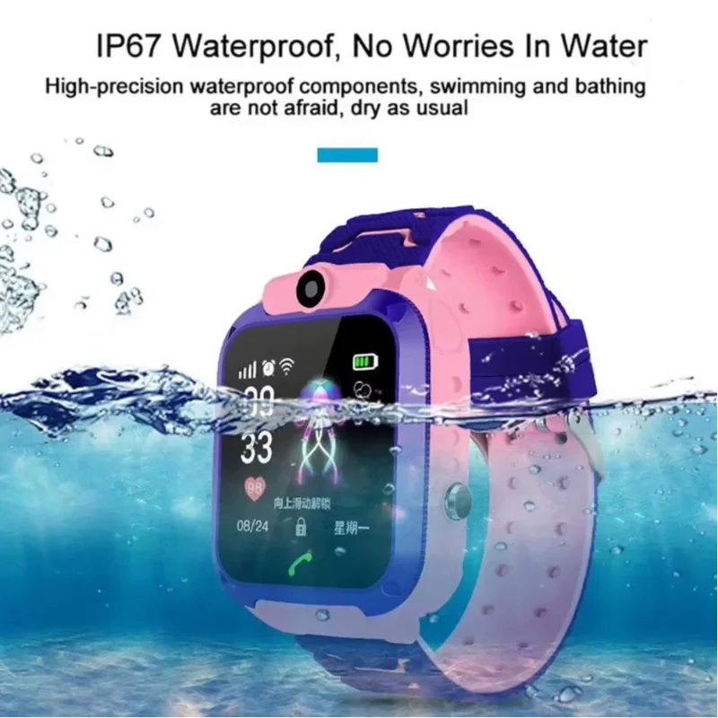 Lenovo 2026 5G Kids Smart Watch Sim Card Call SOS GPS Location Child Smart Watch Camera Waterproof Watch For Boys Girls Present