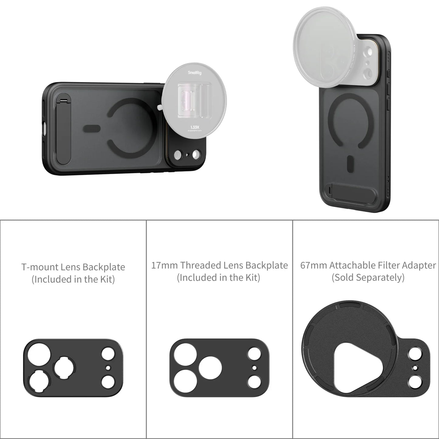 SmallRig FilMov Phone Case Lightweight Photography for iPhone 17 Pro/Pro Max with MagSafe Suit 67mm Magnetic Filter Slot Gift
