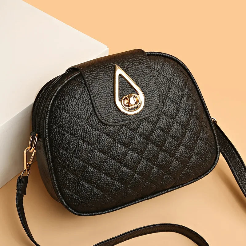Small Square Messenger Bag Texture Lingge Versatile Korean Edition Three