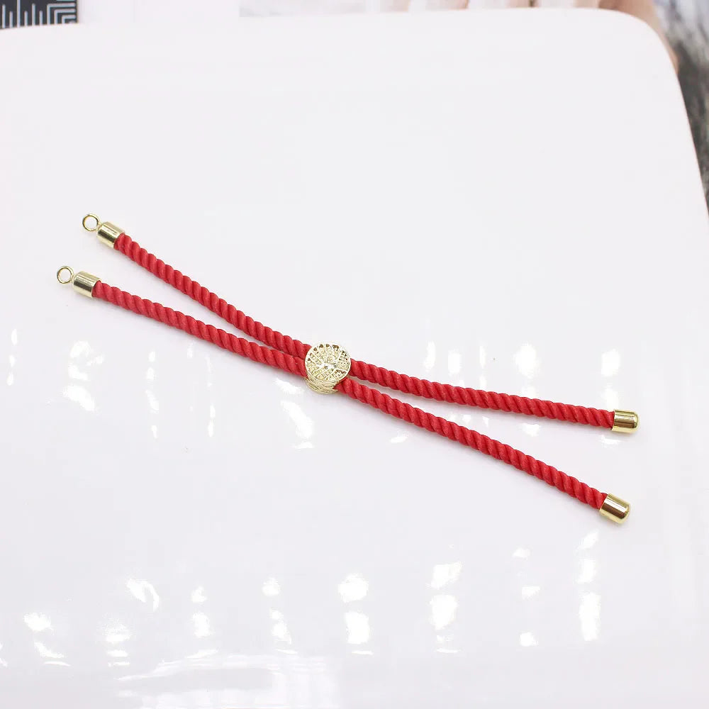 10PCS fashion luxury Wind Life Tree handmade DIY woven rope bracelet 3mm open loop buckle adjustable bracelet